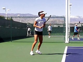 Ana Ivanovic hot short in training