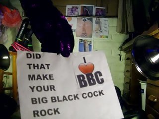 Tgirl Big black dick slut teases Jay&#039;s BB9inchC for a cum nut facial