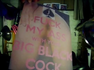 Tgirl Big black dick slut teasing Andre&#039;s BB9inchC for a big cum nut.
