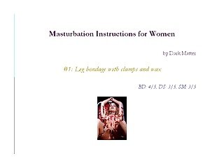 Masturbation Instructions for Women #1