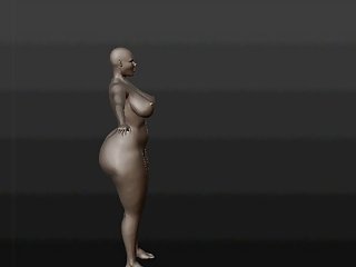 großen Arsch und Titten in 3D