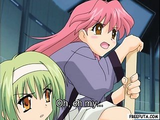 Hentai foda menina por transsexual com alça em em trio