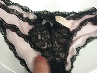 Playing with my GF Victoria Secret Panties