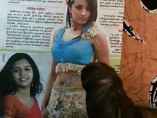 Gluant Cum hommage à l'actrice indienne Tamil Actrice Trisha
