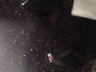 pieds antillais Hot dans le train